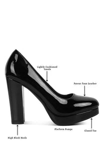 Dixie Patent Faux Leather Pump Sandals