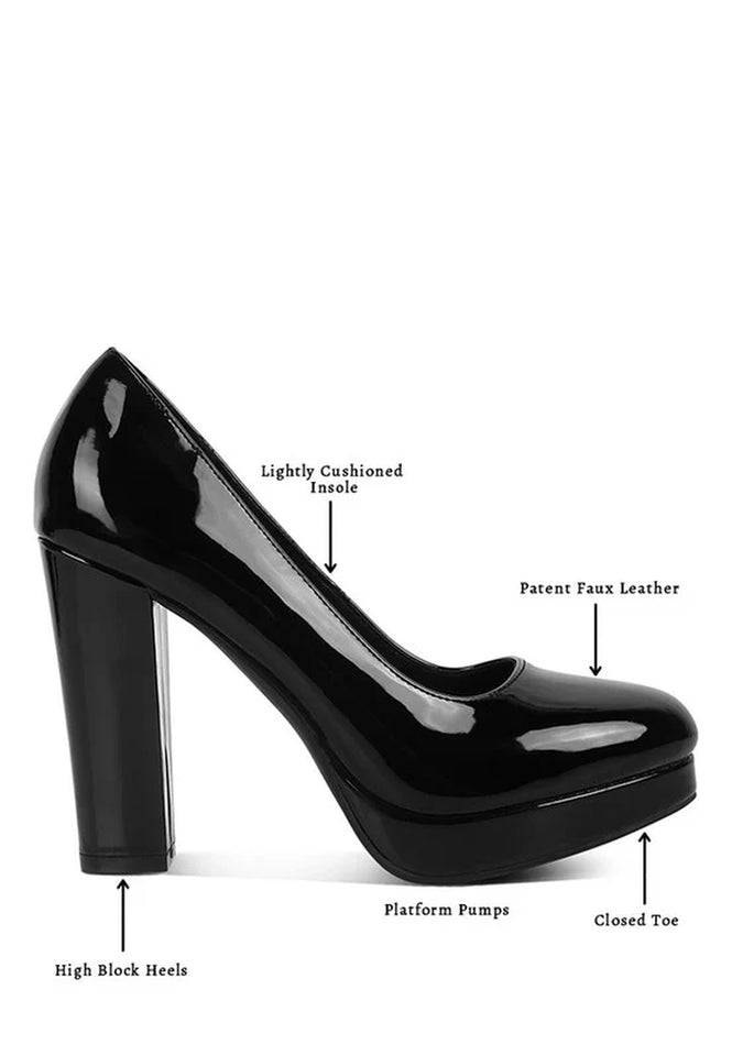 Dixie Patent Faux Leather Pump Sandals