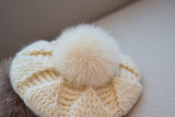 All-match Knitted Fox Velvet Woolen Cap For Women kaivaro