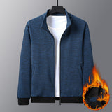 Dad Wears A Jacket With A Stand-up Collar And A Casual Jacket kairova