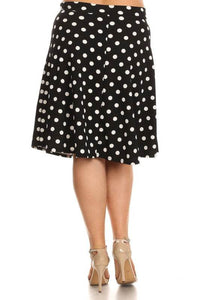 White and Red Polka Dot Skirt