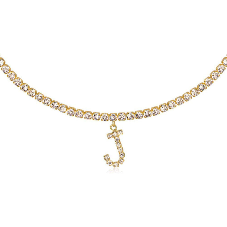 Euro-Glam Diamond Letter Pendant null