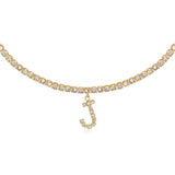 Euro-Glam Diamond Letter Pendant null