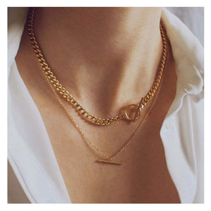 Twin Charm Pendant Necklace null