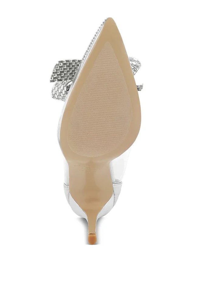 Erika Rhinestones Embellished Clear Pump Shoes