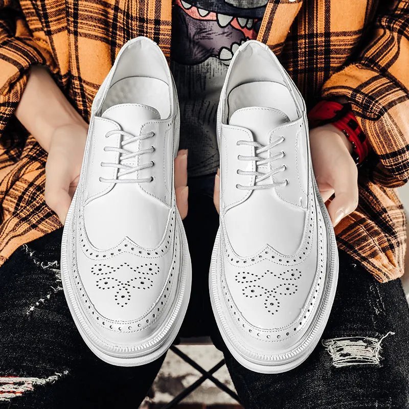 Mens Business Casual Korean Style Trendy British Mens Shoes kairova