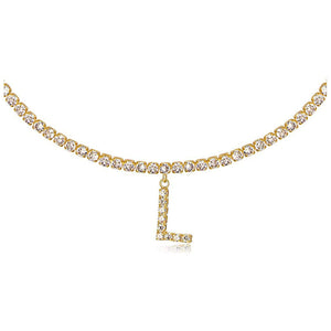 Euro-Glam Diamond Letter Pendant null