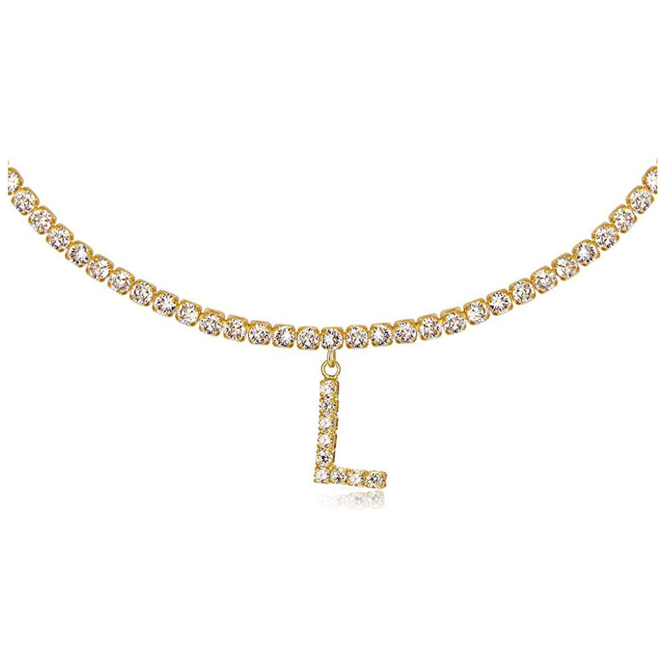 Euro-Glam Diamond Letter Pendant null