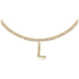 Euro-Glam Diamond Letter Pendant null