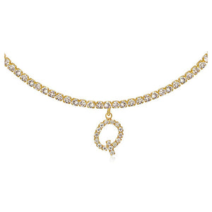 Euro-Glam Diamond Letter Pendant null