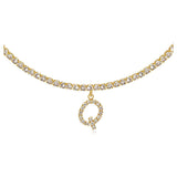 Euro-Glam Diamond Letter Pendant null