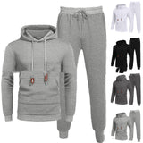European & American Men's Long Sleeve Sweater Trousers Suit kairova