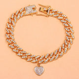 Radiant Heart Cuban Link Anklet null