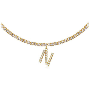 Euro-Glam Diamond Letter Pendant null
