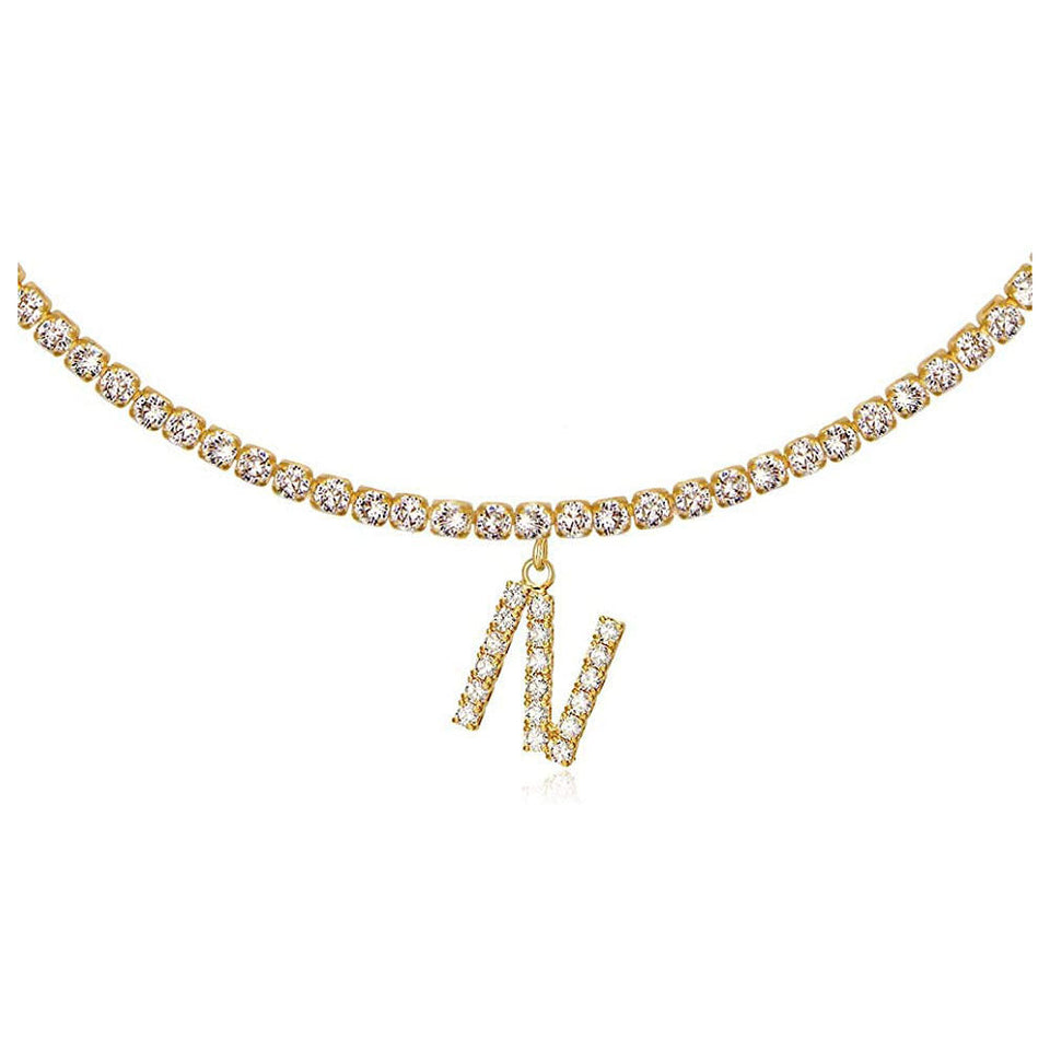 Euro-Glam Diamond Letter Pendant null