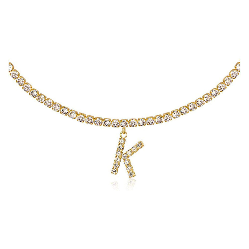 Euro-Glam Diamond Letter Pendant null