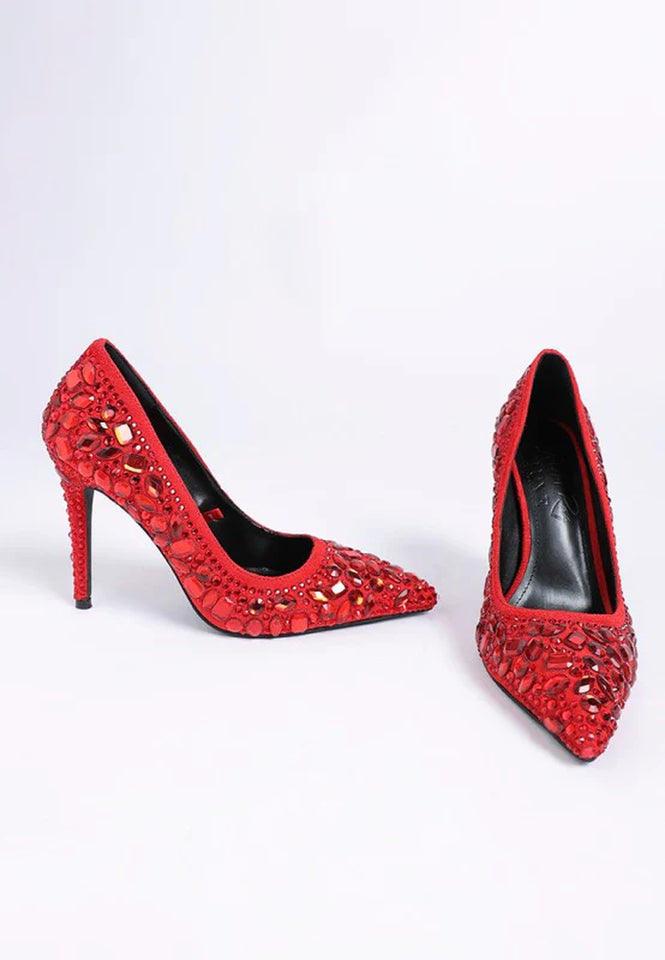 Iceout Diamante & Rhinestone Embellishments Pumps