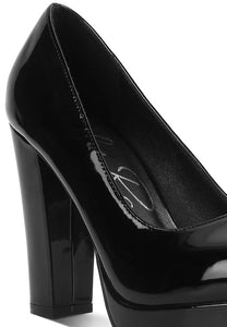Dixie Patent Faux Leather Pump Sandals