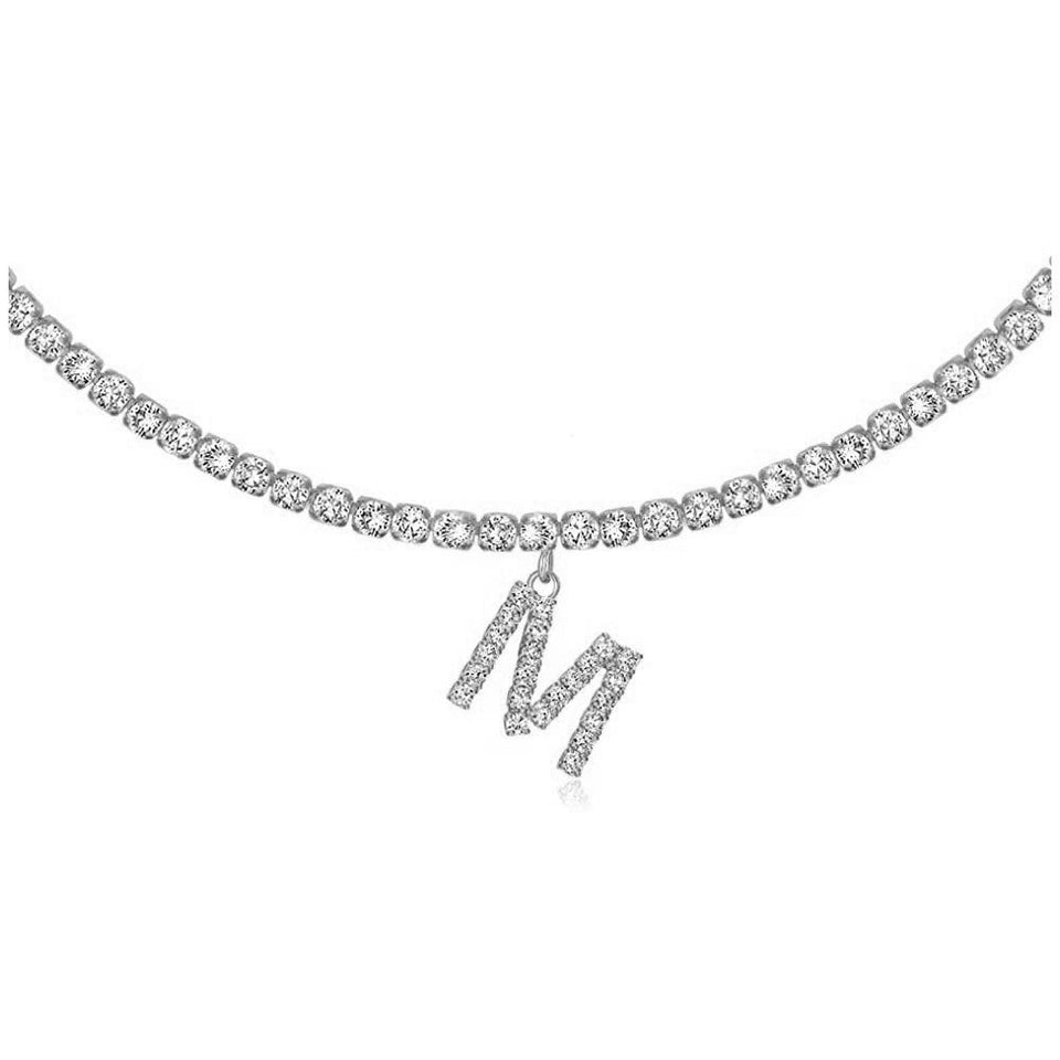 Euro-Glam Diamond Letter Pendant null