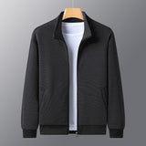 Dad Wears A Jacket With A Stand-up Collar And A Casual Jacket kairova