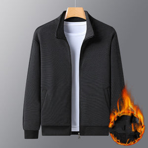 Dad Wears A Jacket With A Stand-up Collar And A Casual Jacket kairova