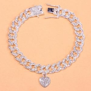Radiant Heart Cuban Link Anklet null