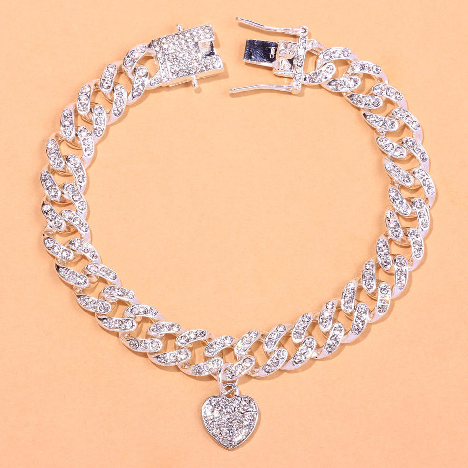 Radiant Heart Cuban Link Anklet null