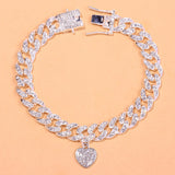 Radiant Heart Cuban Link Anklet null