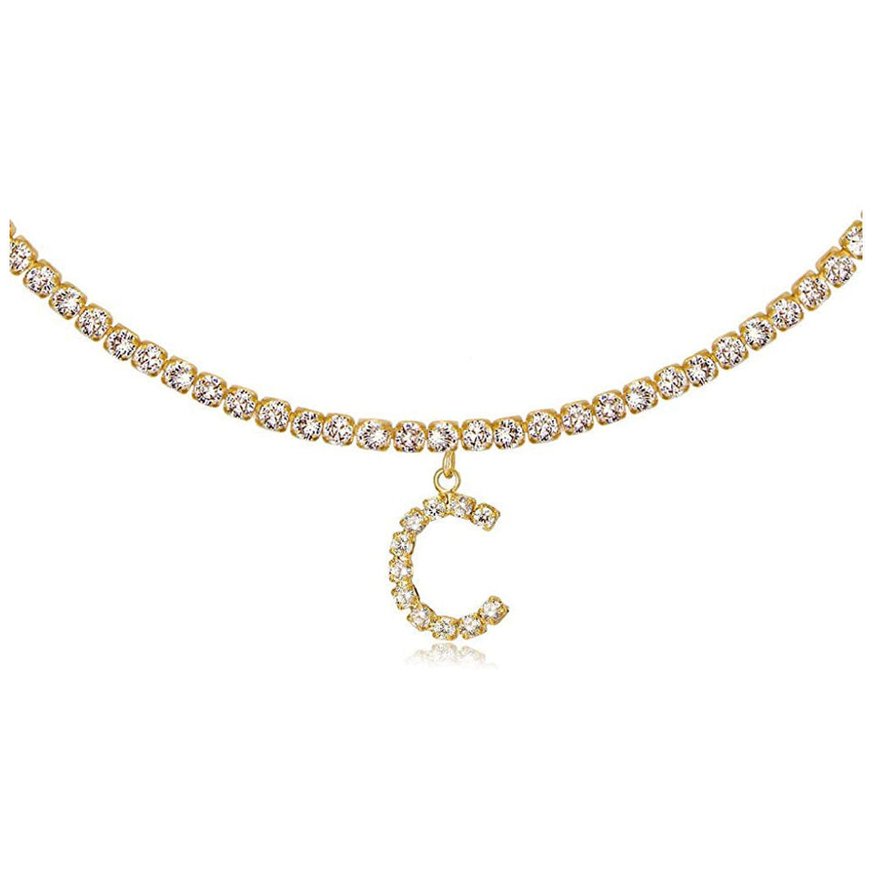 Euro-Glam Diamond Letter Pendant null