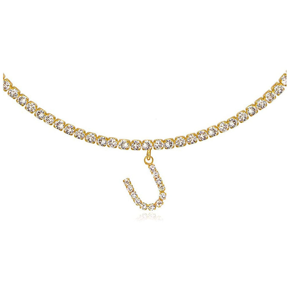 Euro-Glam Diamond Letter Pendant null